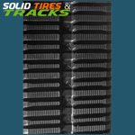 400x86x53 Heavy Duty Multi-Bar Pattern Rubber Track