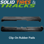 18" 450mm Clip-On Rubber Pad 154mm Pitch- Heavy Duty